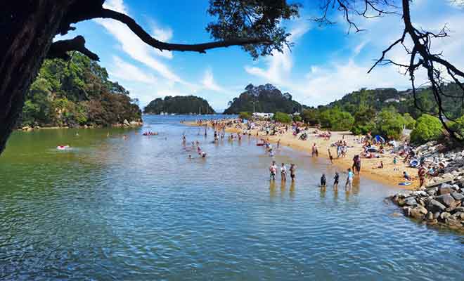 Le parc d'Abel Tasman est le parc national le plus ensoleillé de Nouvelle-Zélande, et ses plages de sable orangées attirent les vacanciers du monde entier.
