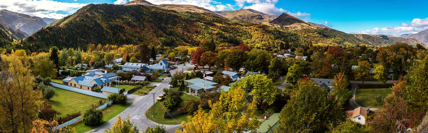 L'église St Paul dans les rues d'Arrowtown.