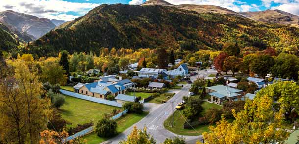 L'église St Paul dans les rues d'Arrowtown.