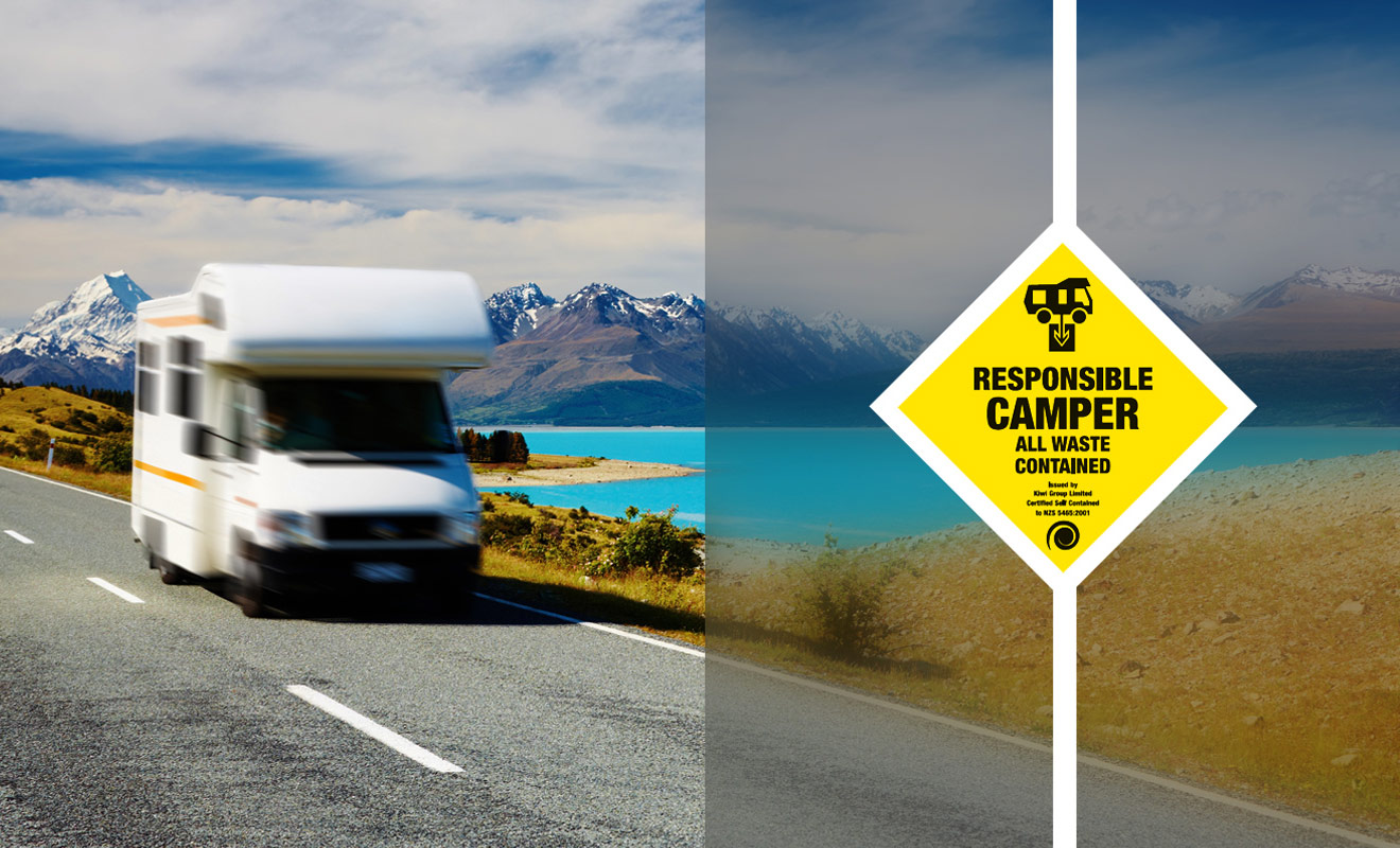 Un camping-car self-contained (c'est à dire autonome) possède une certification qui autorise le stationnement dans les campings gratuits de Nouvelle-Zélande. Pour obtenir cette certification, le véhicule doit être capable de conserver ses eaux usées durant une période de trois jours minimum.