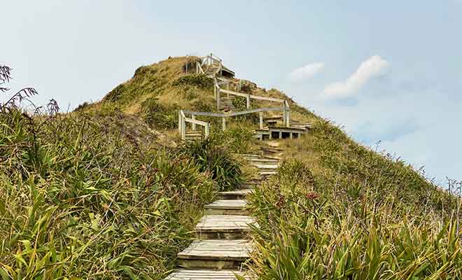 La visite ne s'arrête pas au phare et un sentier continu après pour mener à un belvédère.