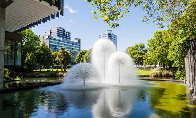 Les jardins de Christchurch ont aussi fait l'objet de rénovations avec l'installation de nouvelles fontaines.