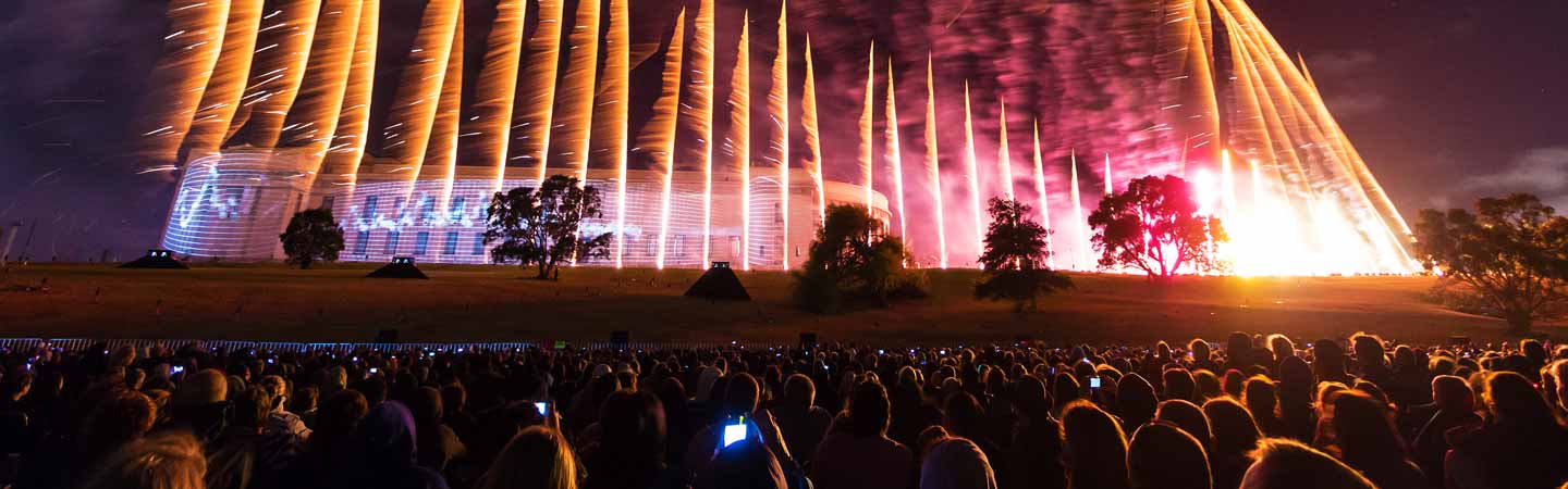 Feu d'artifice à Auckland domain