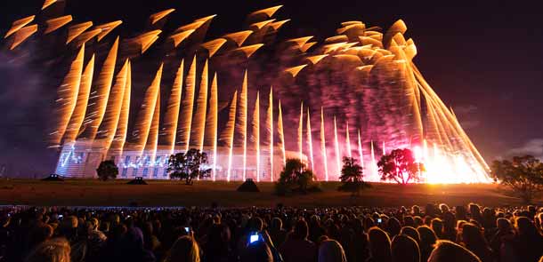 Feu d'artifice à Auckland domain
