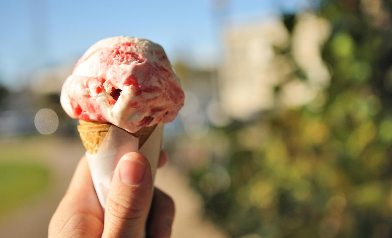 Black Peak Gelato propose plus de cinquante parfums de glaces maison. Un véritable bonheur après une longue randonnée en montagne.