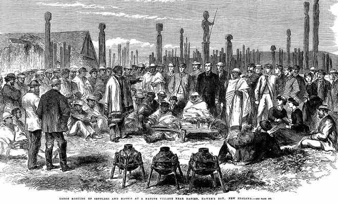 Les relations entre les maoris et les britanniques restent cordiales tant qu'il n'est question que de troc.