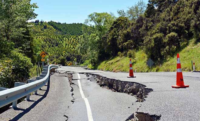 Les voies d'accès vers Kaikoura avaient été endommagées par le tremblement de terre, mais elles ont été vite rétablies.