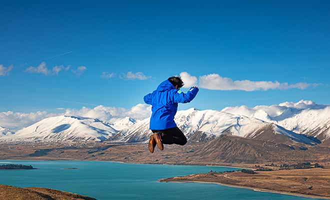 Le pic de fréquentation au lac Tekapo se situe entre décembre et mars.