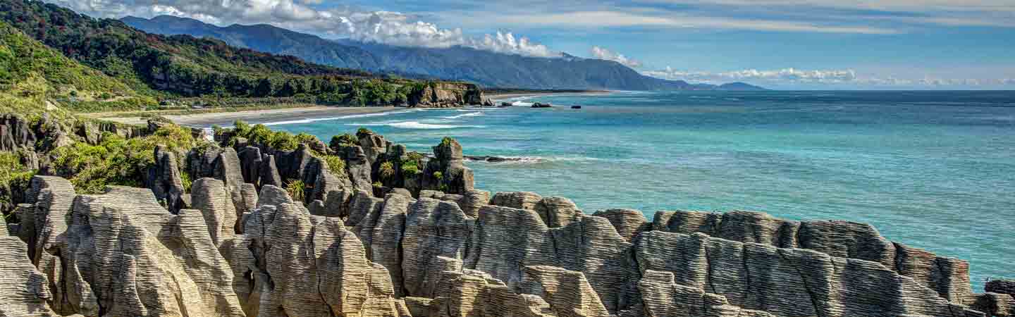 The Pancake Rocks of Punakaiki are an original rock formation.