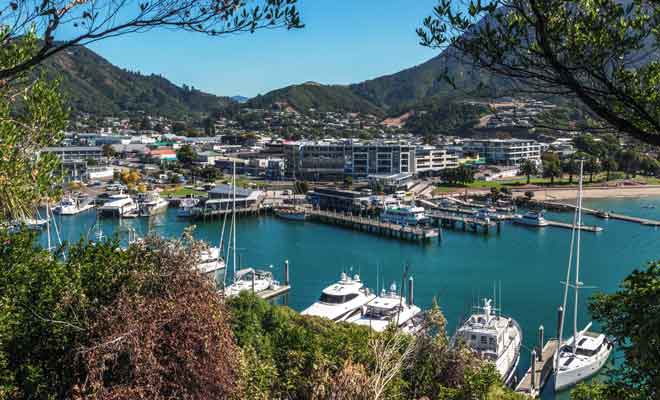 Le front de mer et la marina justifient la visite de Picton, surtout par beau temps.