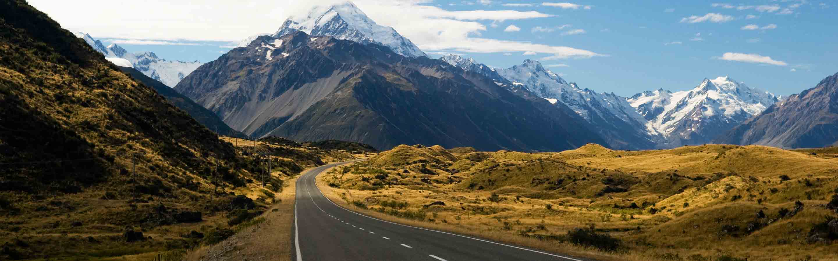 Une des plus belle route de l'île du Sud.