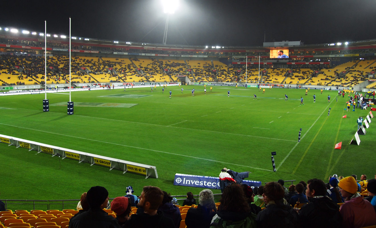 Si les légendaires Allblacks ne sont pas sur la pelouse, et s'il ne s'agit pas d'un match décisif, les stades sont rarement pleins en Nouvelle-Zélande. Dommage pour l'ambiance !