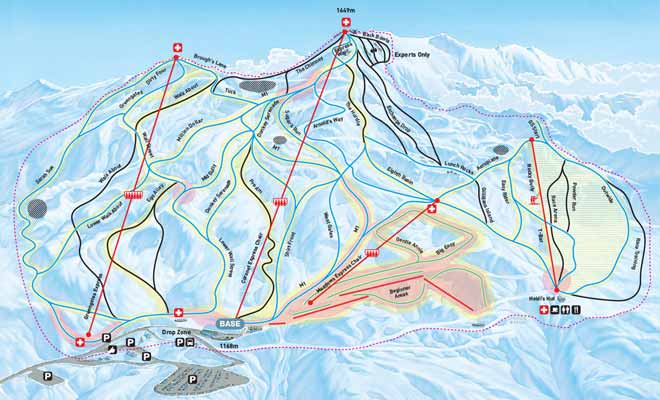 La cartes des pistes du Cardona vous aidera à choisir des descentes adaptées à votre niveau de skieur.