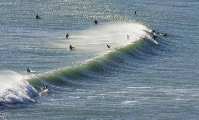 La plage de Saint Clair de Dunedin sur l'Île du Sud est sans conteste la meilleure plage de Nouvelle-Zélande pour pratiquer le surf.