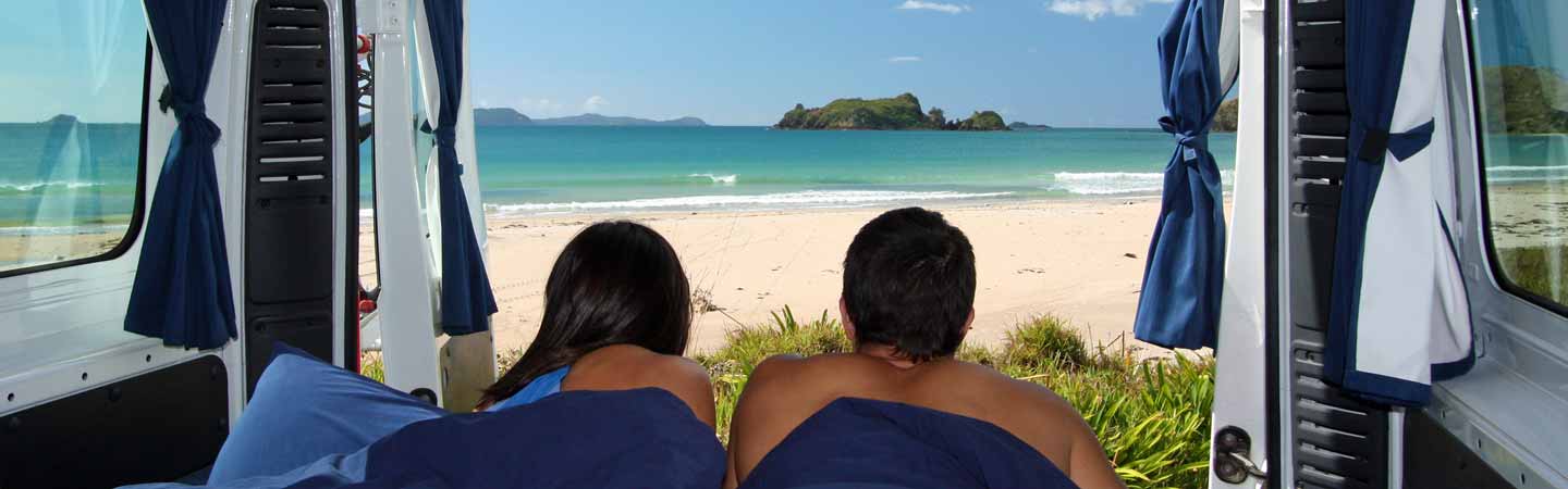 Réservez votre camping-car ou mini-van sans agence de voyages pour la Nouvelle-Zélande.