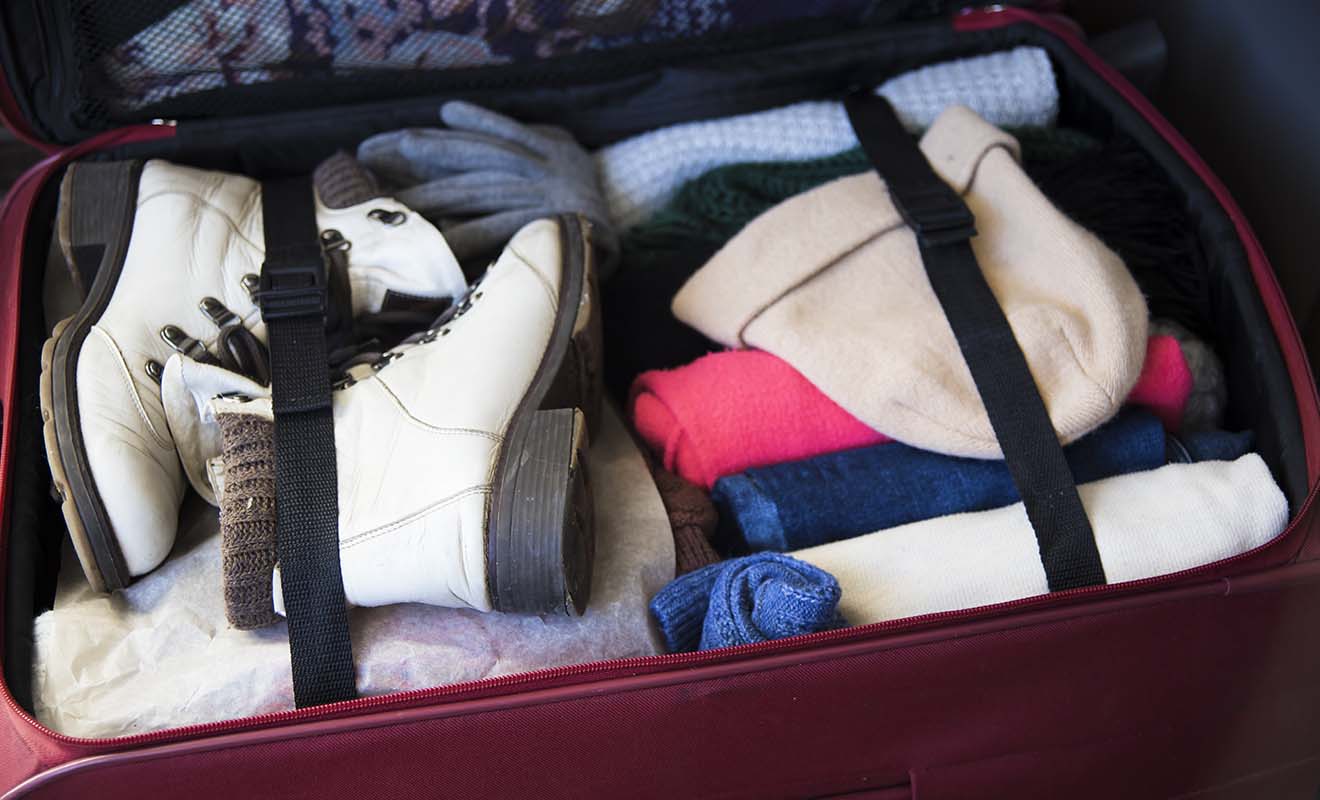 Une des difficultés lorsque l'on voyage en hiver, c'est arriver à préparer sa valise, car les affaires d'hiver prennent plus de place à ranger.