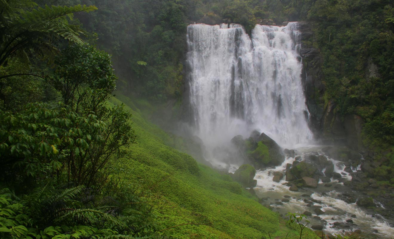 Que vous aimiez ou non visiter des grottes de Waitomo, pensez à faire un détour pour admirer les chutes de Marakopa.