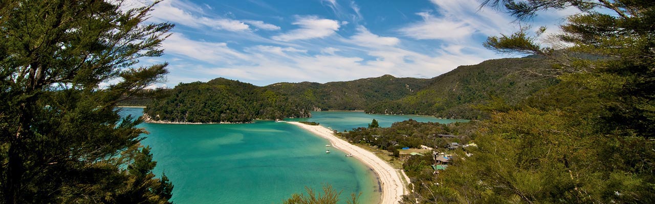 The Abel Tasman National Park and its lagoons can be explored by kayak.