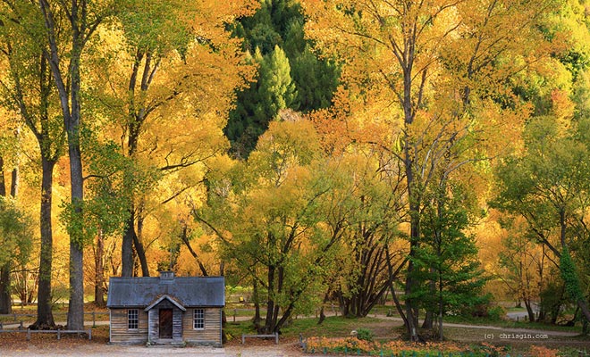 Situato proprio accanto alla celebre città di Queenstown, la piccola città di Arrowtown è una delle più pacifiche e belle dell'intera regione del Otago Central. È particolarmente consigliato visitarla all'inizio della stagione per godere dei suoi colori flamboyant.