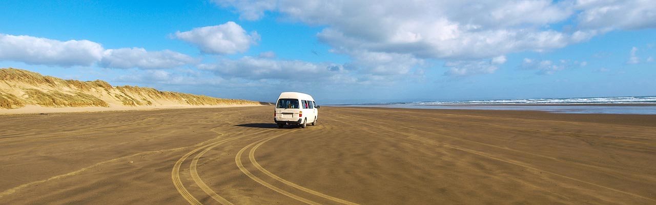 The Ninety Mile Beach is a beach where driving is permitted.