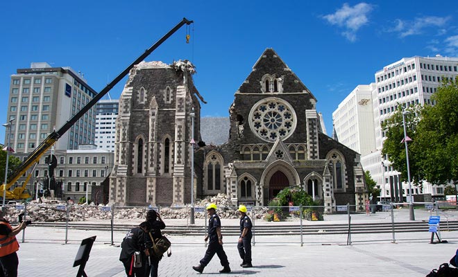 Elk jaar wordt de kans op een grote aardbeving geschat op ongeveer 1% in de omgeving van Christchurch.