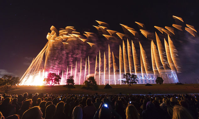 Vuurwerk in Auckland domein