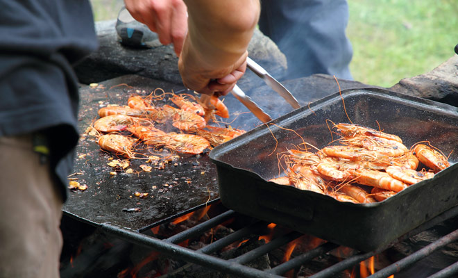 Dopo il tuo viaggio di rafting, avrai meritato di riconquistare forza e, invece di offrirvi un panino miserabile, l'organizzatore ti avrà preparato un barbecue solido mentre si prende una doccia calda.