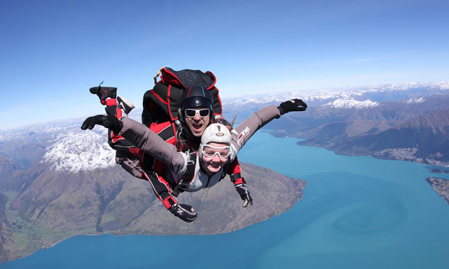 Parachute springen over Queenstown.