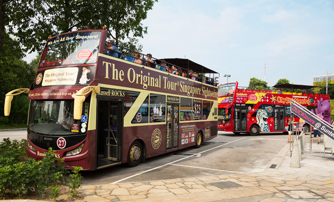 Singapore Airport biedt een Singapore tour met de bus voor transit reizigers. Verschillende vertrekken vinden elke dag plaats en als uw dienstregelingen samenvallen, is het waarschijnlijk de eenvoudigste (en minst risicovolle) oplossing om de stad te bezoeken tijdens een tussenstop.