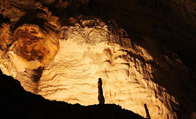 Alcune grotte di Waitomo sono immense, come quella che si chiama