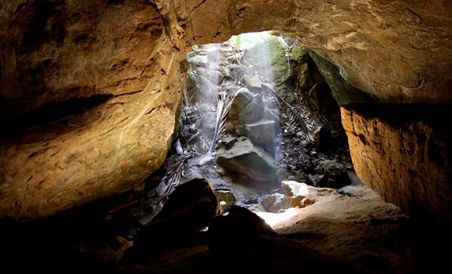 Si consiglia di visitare la grotta del fiume Fox con una guida.