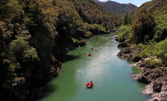 Ci sono molti fiumi dove si può praticare il rafting in Nuova Zelanda.