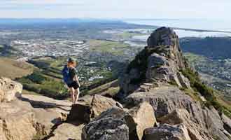 Crater Rim Track avec des randonneurs