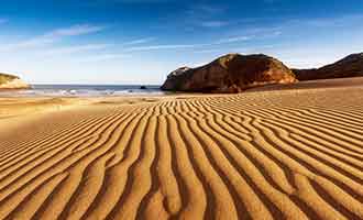 Beaux paysages de Wharariki Beach