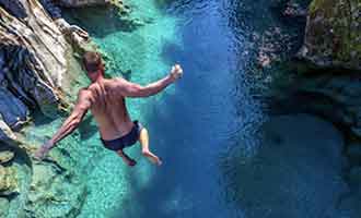 Plonger dans les Blue pools