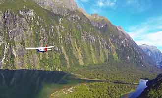 Survol du Fiordland en avion