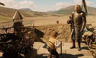 Aragorn signale l'appel à l'aide du Gondor à Theoden