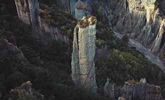 Survol des Putangirua Pinnacles
