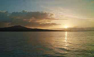 Crepuscule à Rangitoto