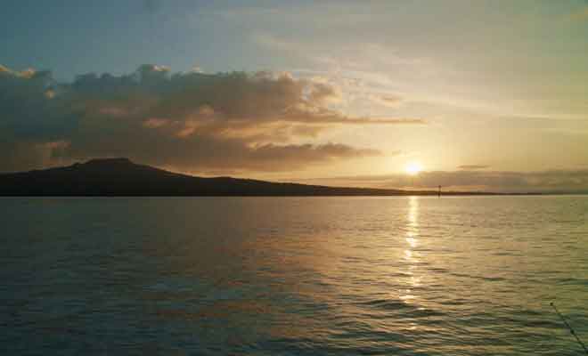 Crepuscule à Rangitoto