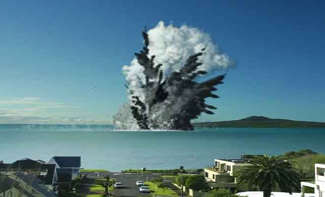 Simulation d'éruption volcanique