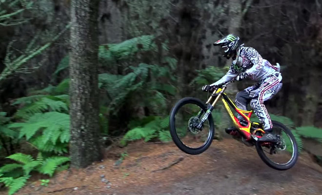 Assisté à des compétitions de vélo dans la forêt de Redwood.