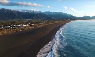 Péninsule de Kaikoura, plage