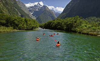 Kayak au Milford Sound