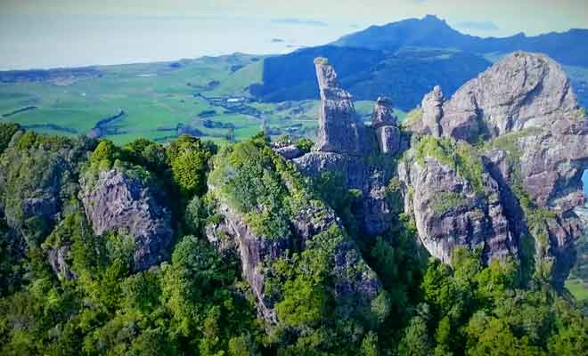 Vue aérienne de Whangarei