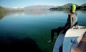 L'eau du lac est un peu fraîche, et une combinaison ne sera souvent pas de trop.